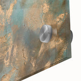 Elegant Moody Modern Wall Art - Abstract Teal & Gold Canvas Print