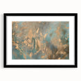 Elegant Moody Modern Wall Art - Abstract Teal & Gold Canvas Print