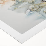 Abstract Fluid Canvas Art – Gold & Brown Marble Ink Swirls