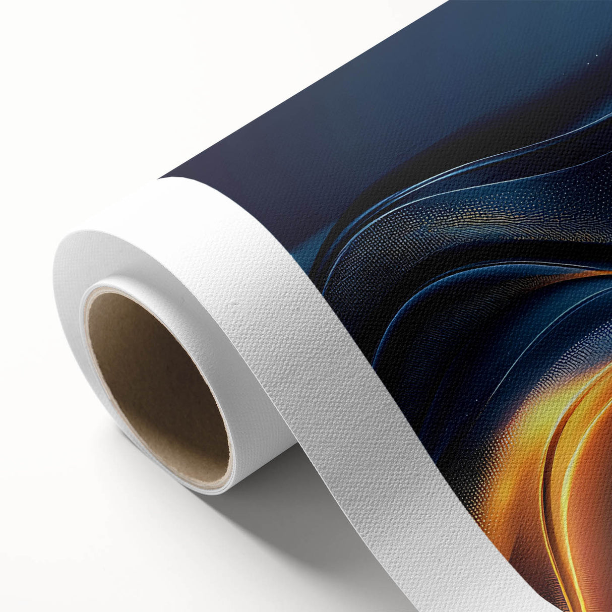 Colorful Abstract Wall Hangings – Navy & Gold Digital Wave Print