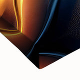 Colorful Abstract Wall Hangings – Navy & Gold Digital Wave Print