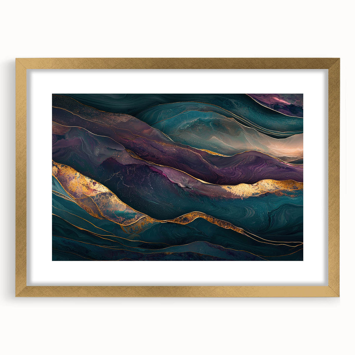 Premium Abstract Art Pieces – Teal & Plum Luxury Wall Decor