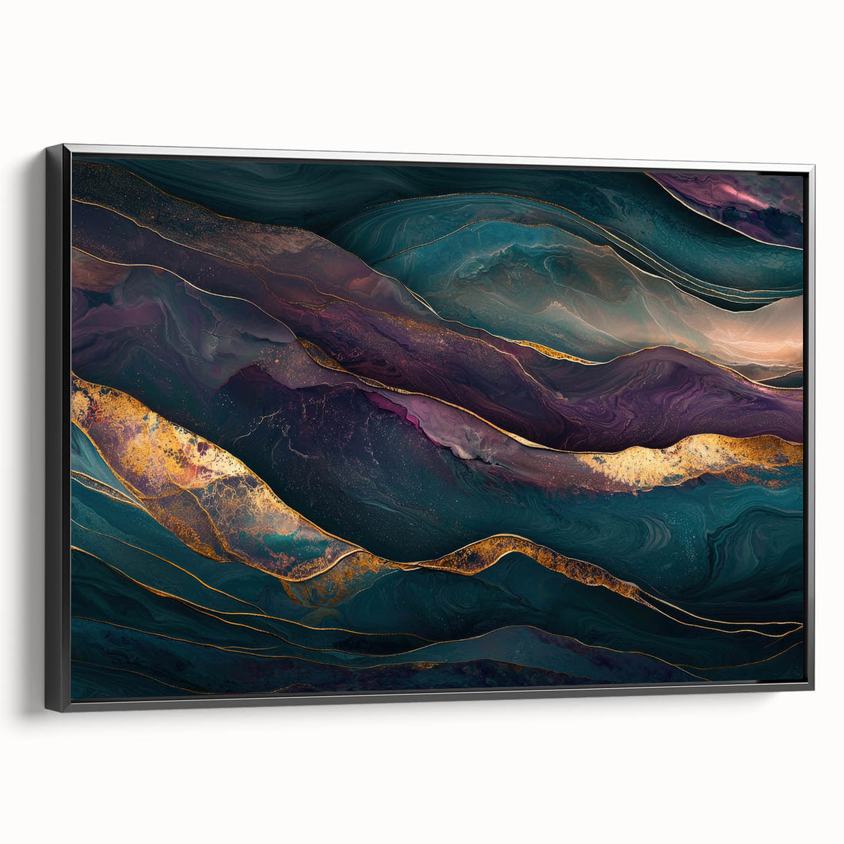Premium Abstract Art Pieces – Teal & Plum Luxury Wall Decor