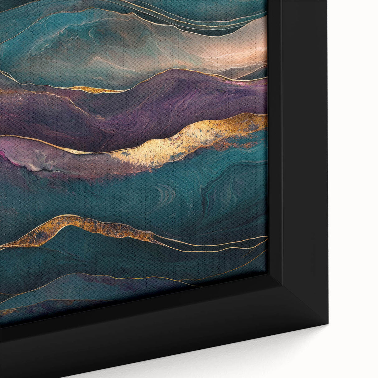 Premium Abstract Art Pieces – Teal & Plum Luxury Wall Decor