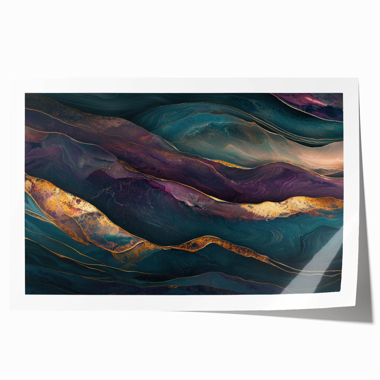 Premium Abstract Art Pieces – Teal & Plum Luxury Wall Decor
