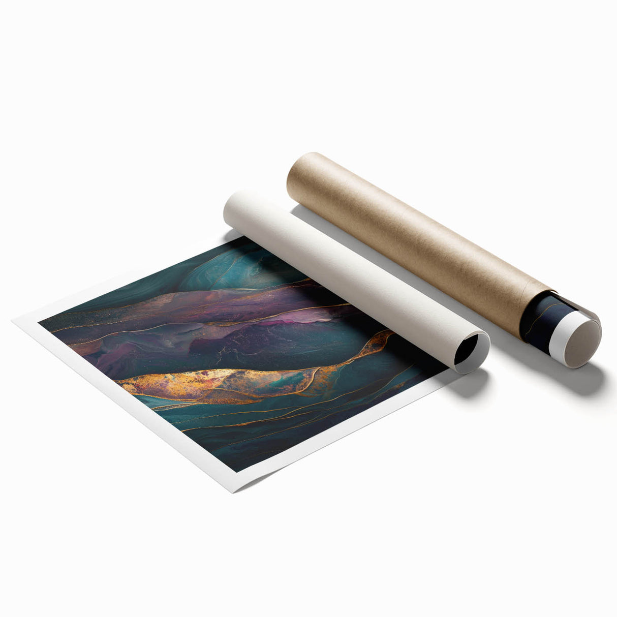 Premium Abstract Art Pieces – Teal & Plum Luxury Wall Decor