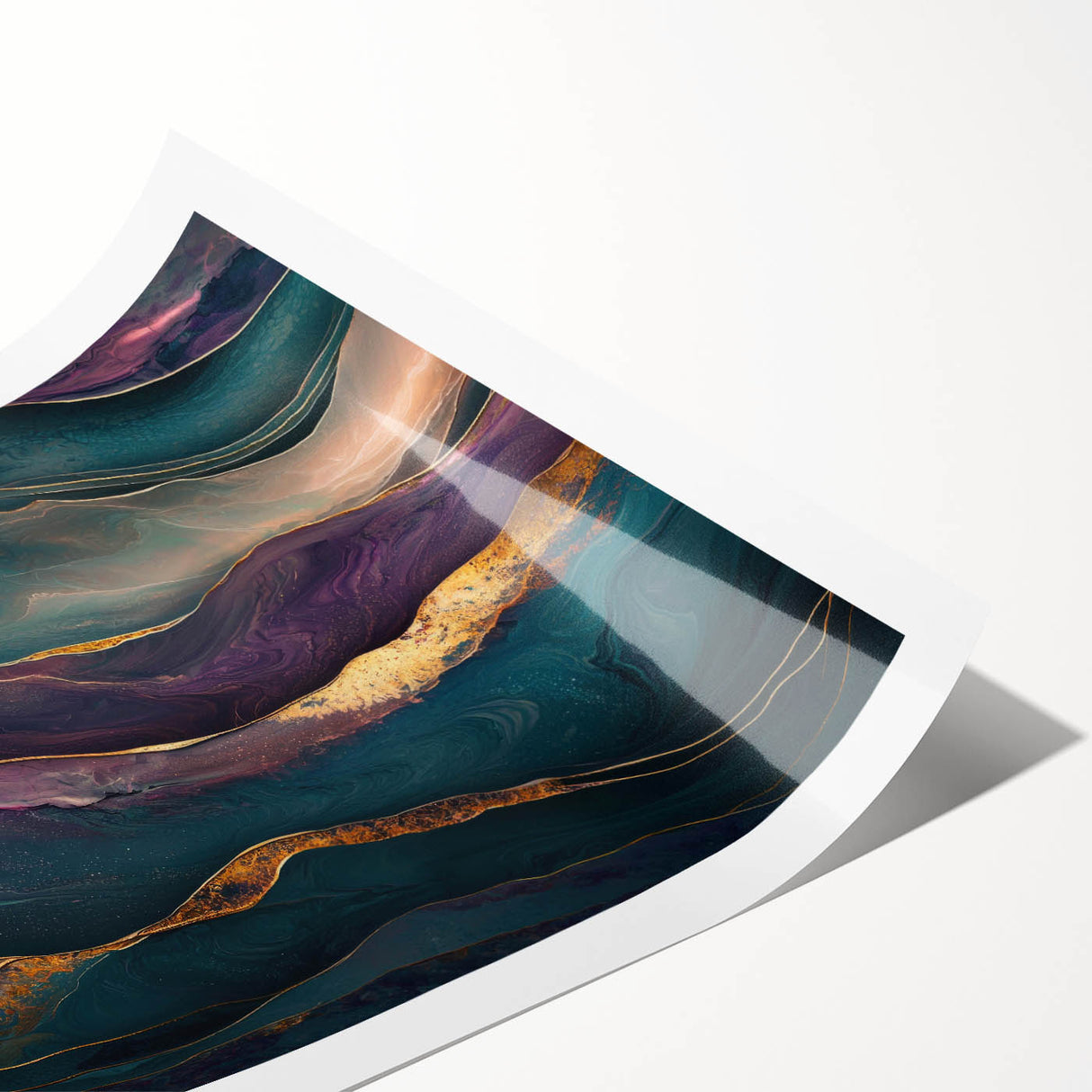 Premium Abstract Art Pieces – Teal & Plum Luxury Wall Decor