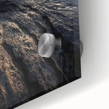 Abstract Minimalist Nature Art – Lone Tree on Rocky Cliff Print