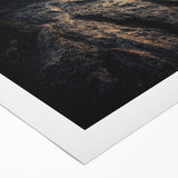 Abstract Minimalist Nature Art – Lone Tree on Rocky Cliff Print