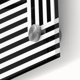 Modern Geometric Abstract Wall Art - Black and White Line Art