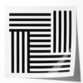 Modern Geometric Abstract Wall Art - Black and White Line Art