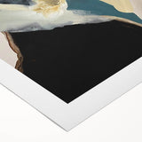 Abstract Canvas Wall Art – Teal & Beige Organic Modern Painting