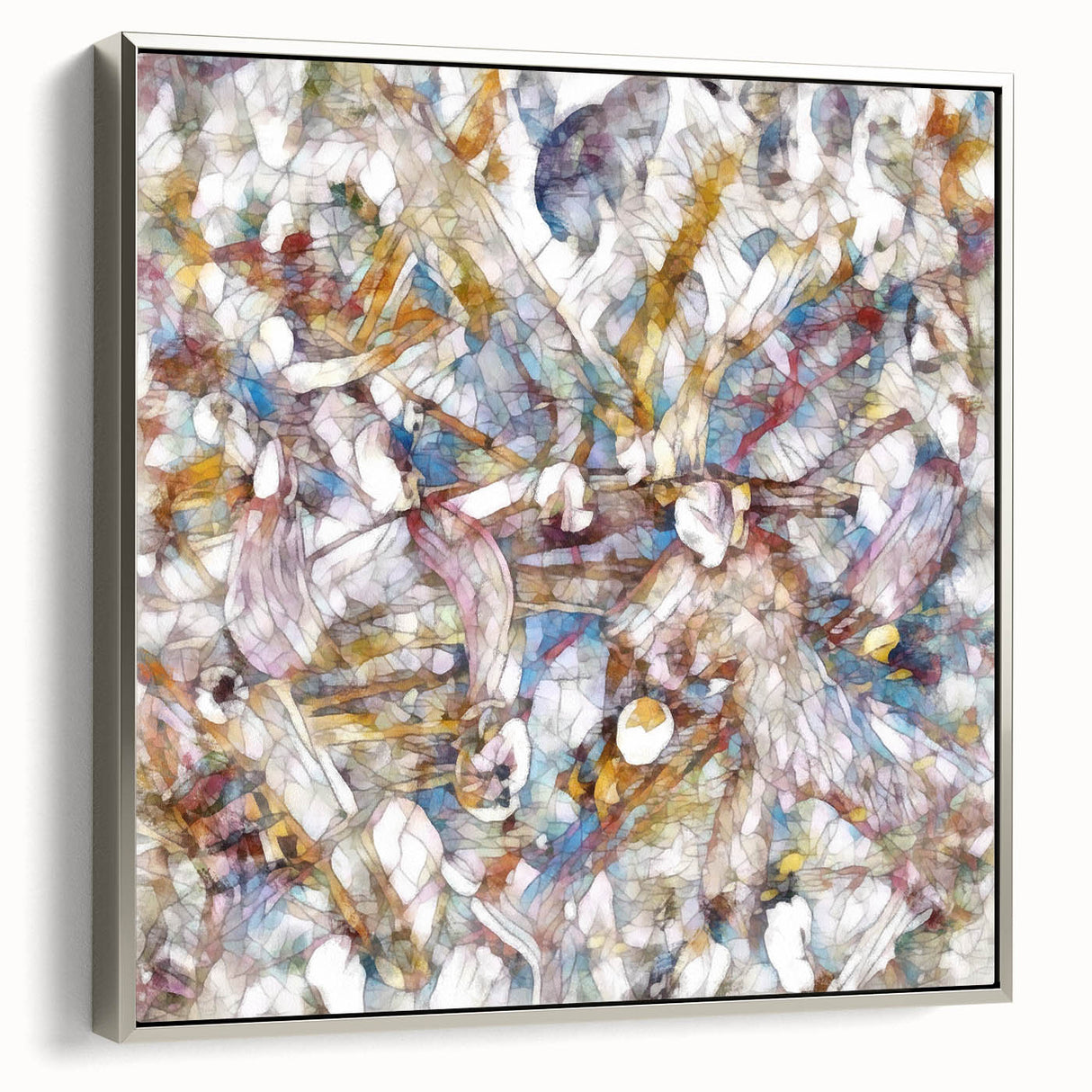 Modern Abstract Canvas Prints – Multicolor Floral-Inspired Artwork