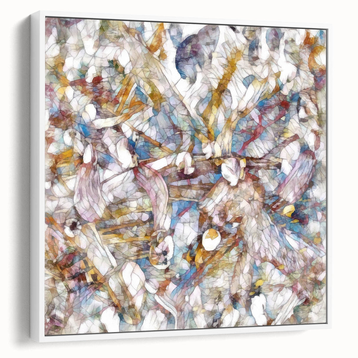 Modern Abstract Canvas Prints – Multicolor Floral-Inspired Artwork