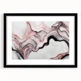 Fluid Abstract Wall Art - Contemporary Fluid Art Pieces in Blue & Gold