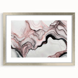 Fluid Abstract Wall Art - Contemporary Fluid Art Pieces in Blue & Gold