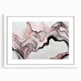 Fluid Abstract Wall Art - Contemporary Fluid Art Pieces in Blue & Gold