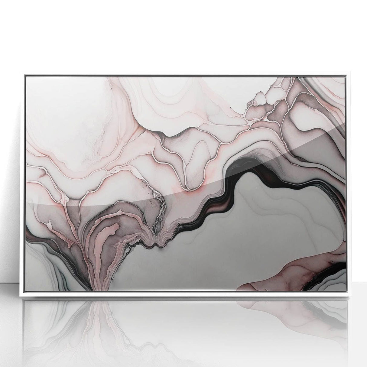 Fluid Abstract Wall Art - Contemporary Fluid Art Pieces in Blue & Gold