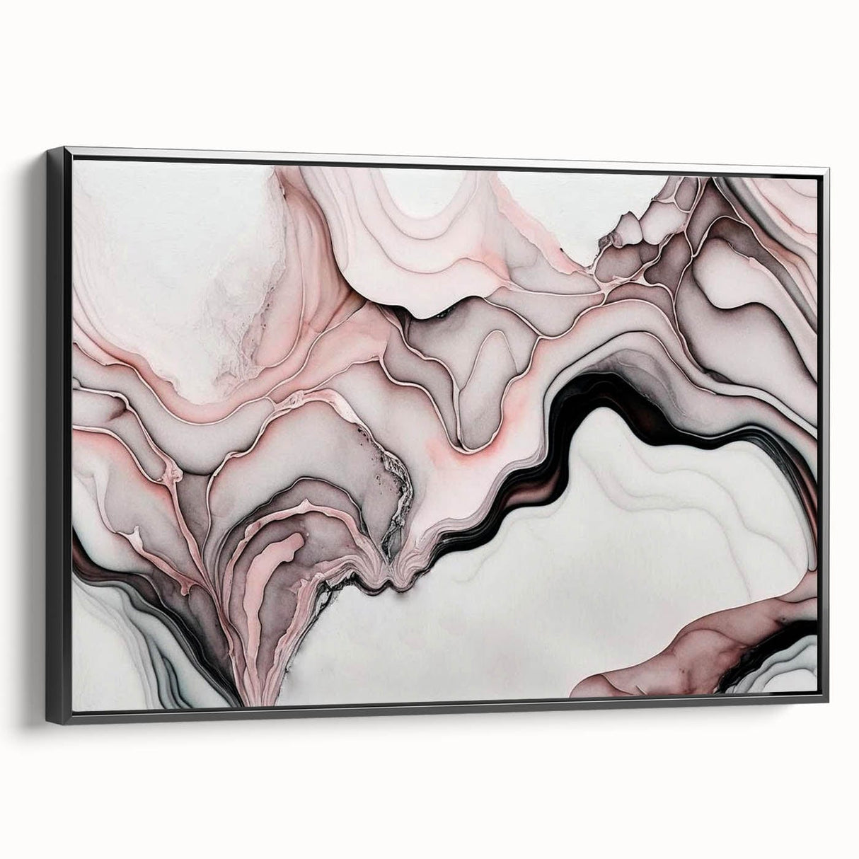Fluid Abstract Wall Art - Contemporary Fluid Art Pieces in Blue & Gold