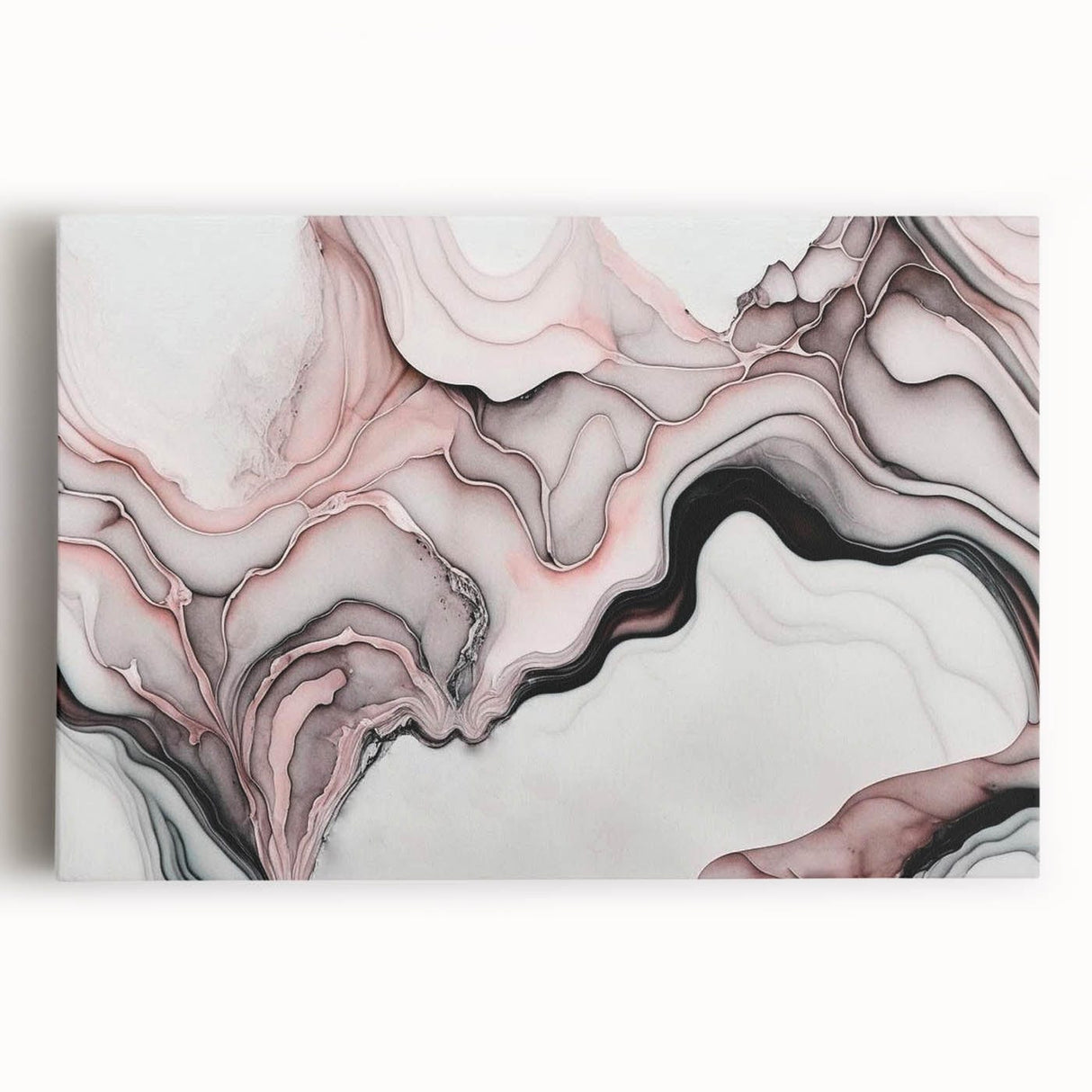 Fluid Abstract Wall Art - Contemporary Fluid Art Pieces in Blue & Gold