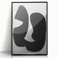 Geometric Minimalist Abstract Wall Art – Bold Black Organic Shapes