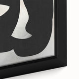 Geometric Minimalist Abstract Wall Art – Bold Black Organic Shapes