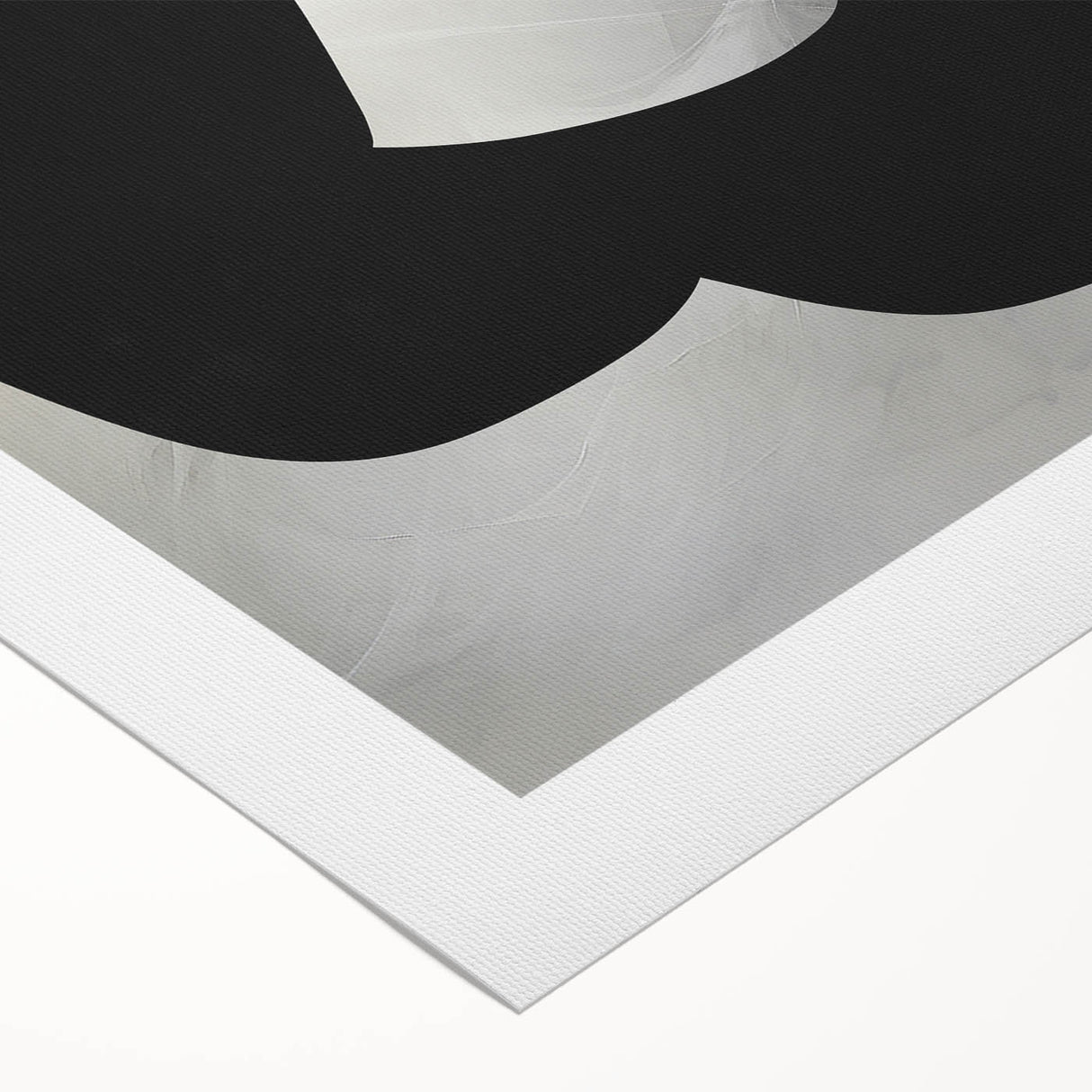 Geometric Minimalist Abstract Wall Art – Bold Black Organic Shapes