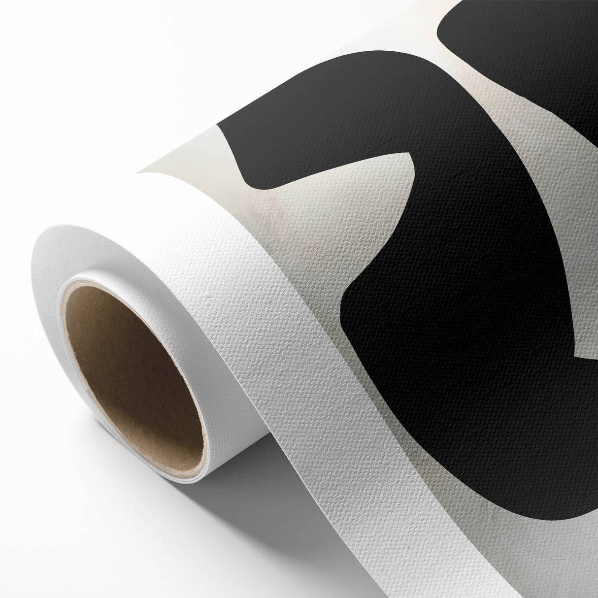 Geometric Minimalist Abstract Wall Art – Bold Black Organic Shapes