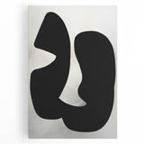 Geometric Minimalist Abstract Wall Art – Bold Black Organic Shapes