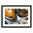 Fluid Abstract Wall Art - Modern Fluid Art Prints in Gold and Black