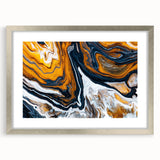 Fluid Abstract Wall Art - Modern Fluid Art Prints in Gold and Black