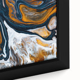 Fluid Abstract Wall Art - Modern Fluid Art Prints in Gold and Black