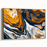 Fluid Abstract Wall Art - Modern Fluid Art Prints in Gold and Black