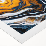 Fluid Abstract Wall Art - Modern Fluid Art Prints in Gold and Black