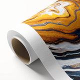 Fluid Abstract Wall Art - Modern Fluid Art Prints in Gold and Black