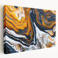Fluid Abstract Wall Art - Modern Fluid Art Prints in Gold and Black