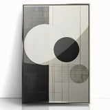 Abstract Geometric Wall Art – Minimalist Black, White, and Line Design
