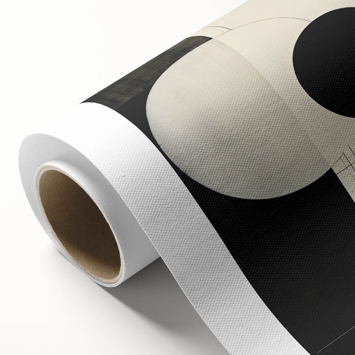 Abstract Geometric Wall Art – Minimalist Black, White, and Line Design
