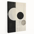 Abstract Geometric Wall Art – Minimalist Black, White, and Line Design