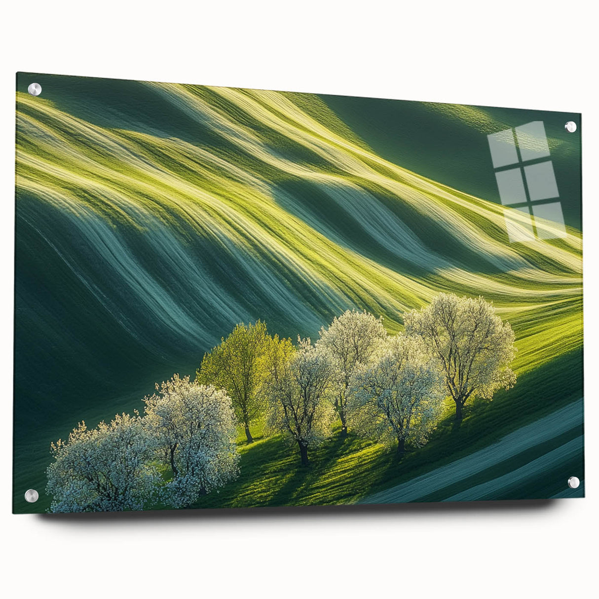 Rolling Green Hills & Blossoming Trees – Nature Art Prints