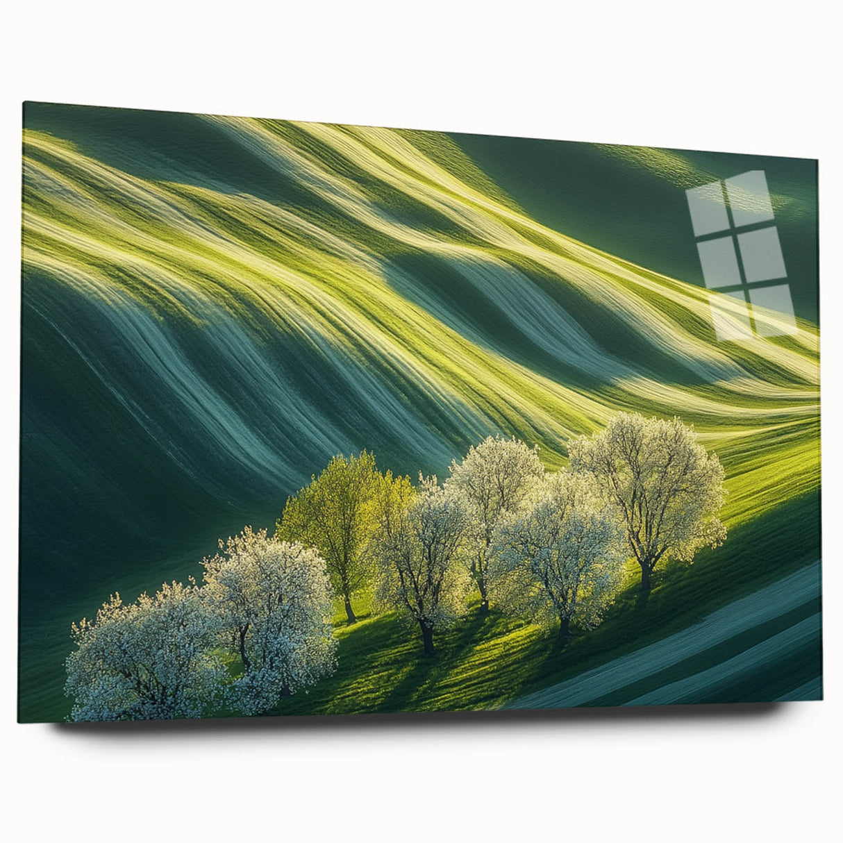 Rolling Green Hills & Blossoming Trees – Nature Art Prints