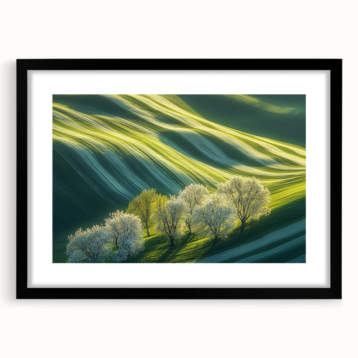 Rolling Green Hills & Blossoming Trees – Nature Art Prints