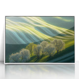 Rolling Green Hills & Blossoming Trees – Nature Art Prints