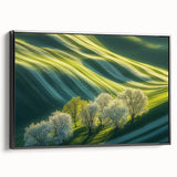 Rolling Green Hills & Blossoming Trees – Nature Art Prints