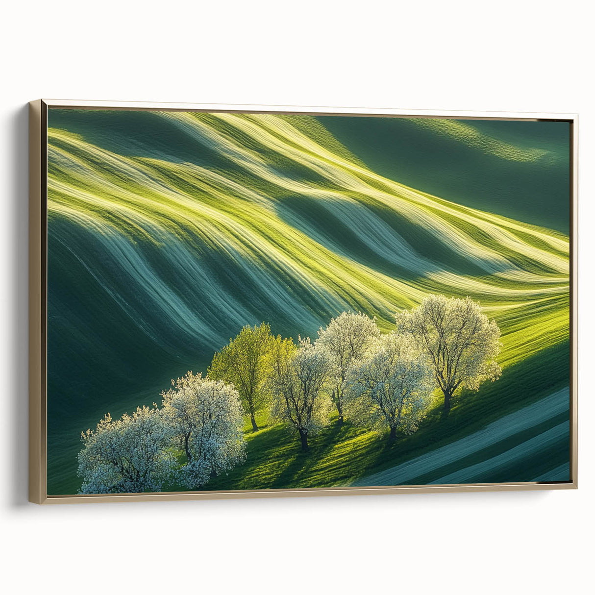 Rolling Green Hills & Blossoming Trees – Nature Art Prints