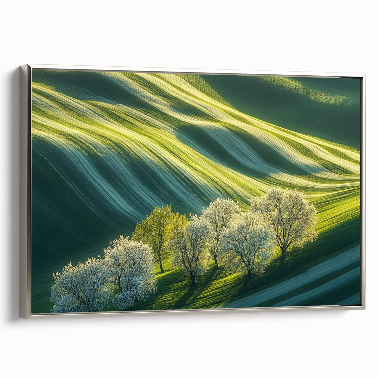 Rolling Green Hills & Blossoming Trees – Nature Art Prints