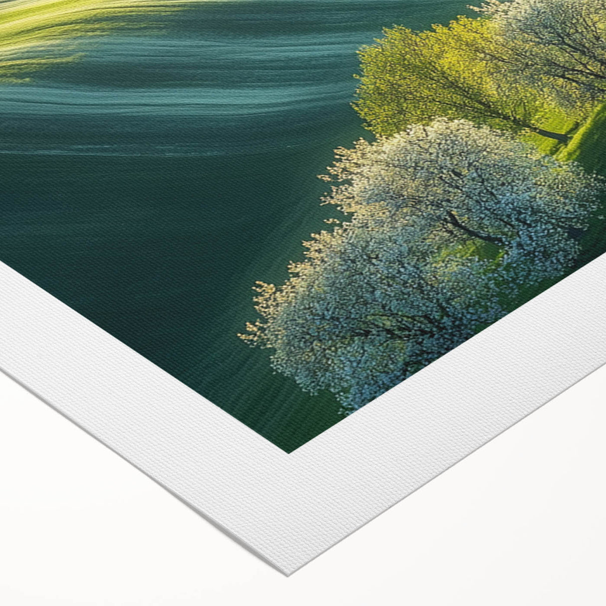 Rolling Green Hills & Blossoming Trees – Nature Art Prints