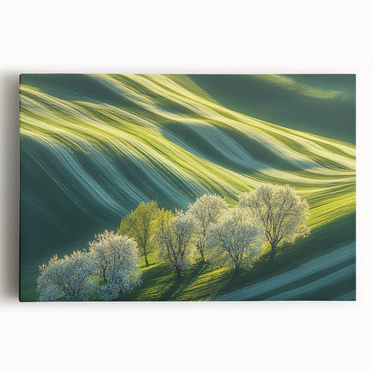 Rolling Green Hills & Blossoming Trees – Nature Art Prints