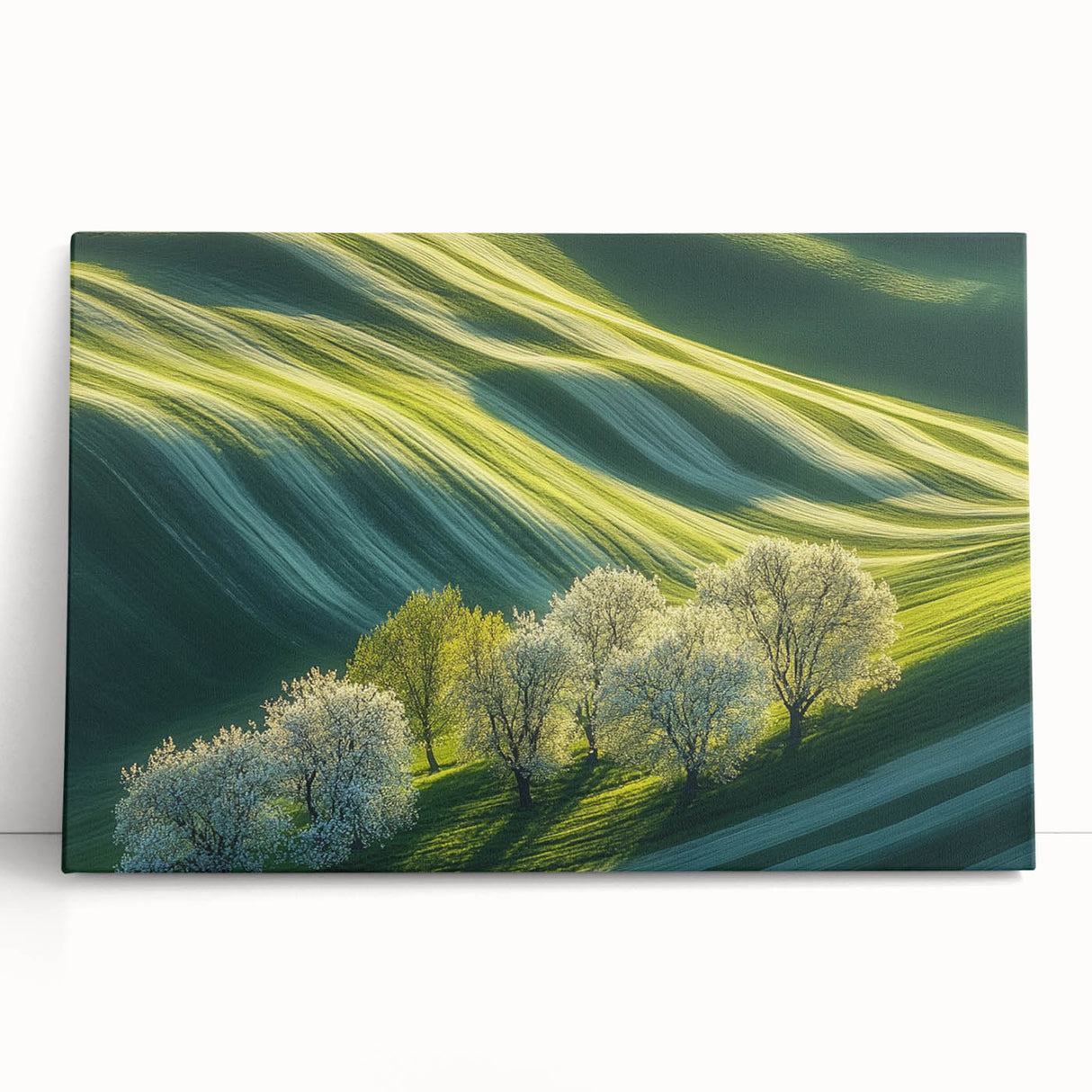 Rolling Green Hills & Blossoming Trees – Nature Art Prints