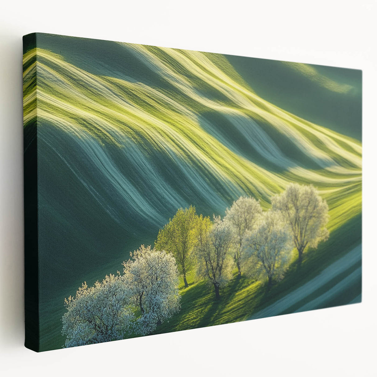 Rolling Green Hills & Blossoming Trees – Nature Art Prints